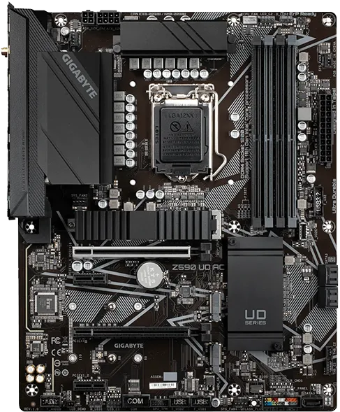 Ремонт материнских плат Gigabyte Z590 UD AC в сервисном центре FIX-Gigabyte
