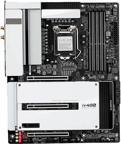 Ремонт материнских плат Gigabyte W480 Vision D в сервисном центре FIX-Gigabyte